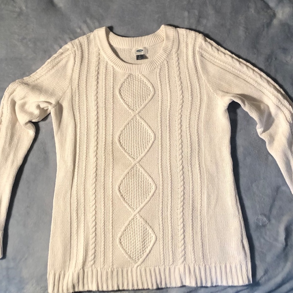 Old Navy White Knit Sweater